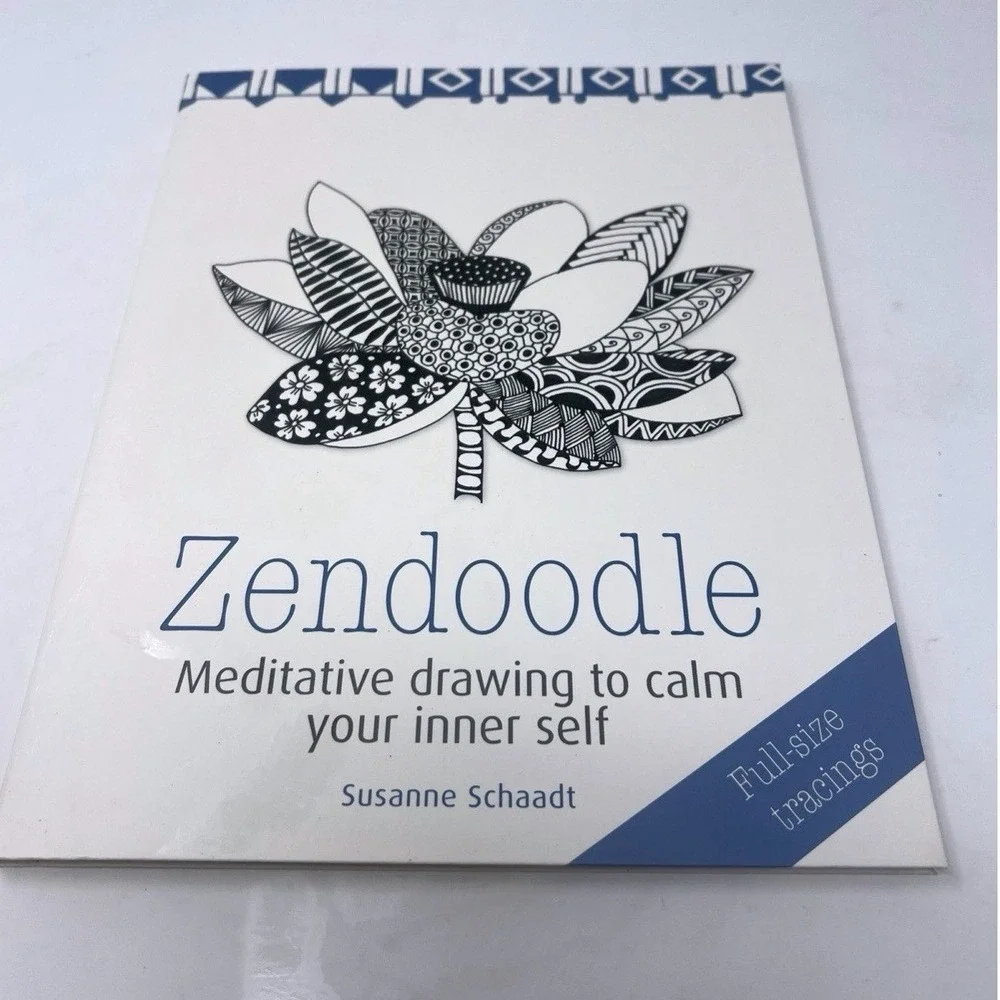 Zendoodle Meditative Drawing Susanne Schaadt Full Size Tracings Zentangle NEW